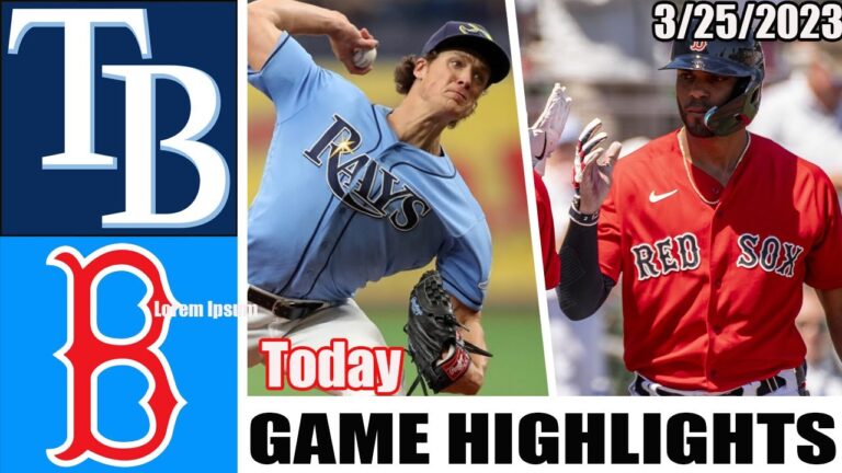 タンパベイ レイズ vs ボストン レッド ソックス フル ゲーム ハイライト |  MLB プレシーズン 2023 年 3 月 25 日
