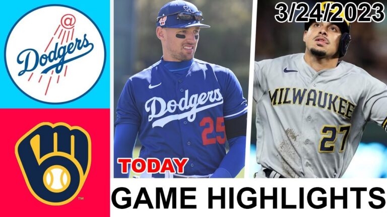 ロサンゼルス ドジャース vs ミルウォーキー ブルワーズ ゲーム ハイライト |  MLB プレシーズン 2023 年 3 月 24 日