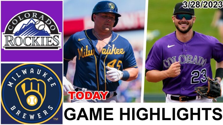 コロラド ロッキーズ vs ミルウォーキー ブルワーズ ハイライト |  MLB プレシーズン 2023 年 3 月 28 日 |  MLB 2023