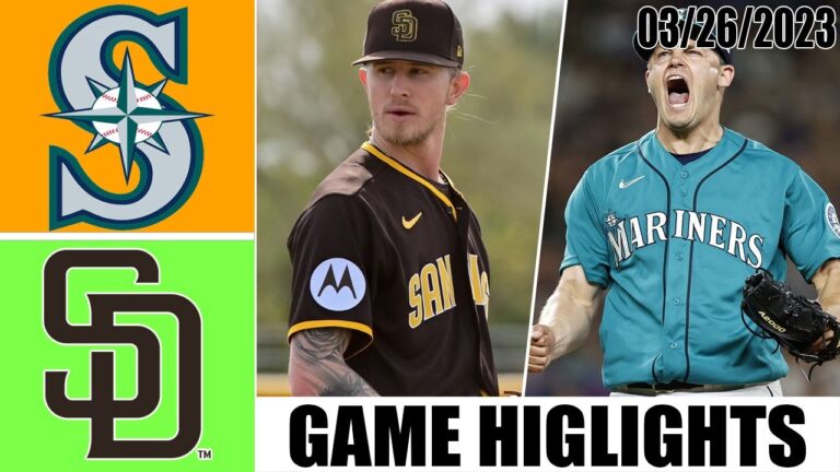 サンディエゴ パドレス vs シアトル マリナーズ フル ゲーム ハイライト |  MLB プレシーズン 2023 年 3 月 26 日