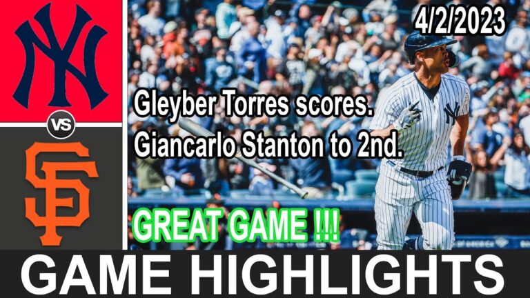 Yankees vs Giants (4/2/23) Full Game Highlights | Yankees Highlights | MLB Highlights 2023