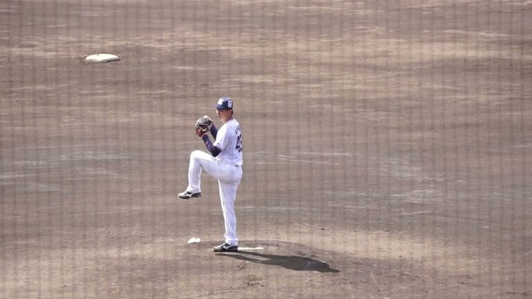 2023/2/16(木) 投球練習(1回表) 金久保優斗(東京ヤクルトスワローズ)