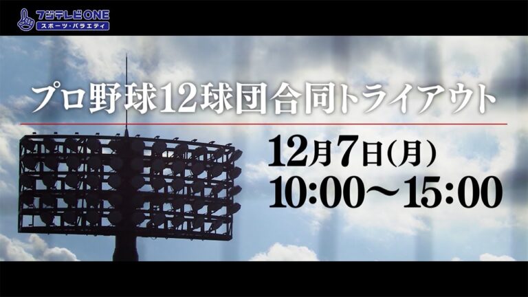 【公式】プロ野球12球団合同トライアウト