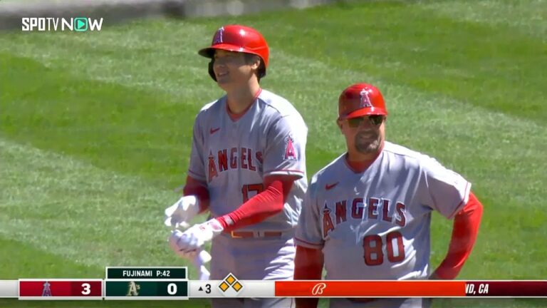 【大谷翔平 タイムリーヒット】 第2打席はレフトフェンス直撃の弾丸タイムリー!! 4.2 #MLB