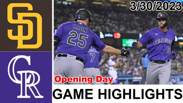 サンディエゴ・パドレス vs コロラド・ロッキーズ ハイライト |  MLB開幕日 2023年3月30日