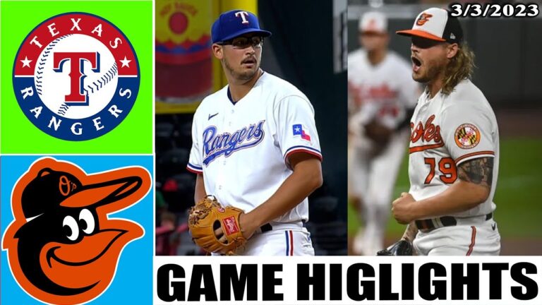 テキサス レンジャーズ対ボルチモア オリオールズ ゲームのハイライト |  MLBトゥデイ2023年4月3日 |  MLB 2023