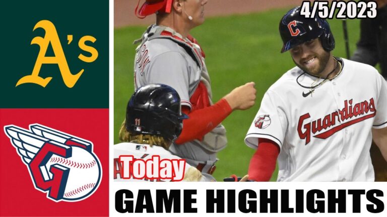 オークランド アスレチックス vs クリーブランド ガーディアンズ フルゲーム ハイライト |  MLBトゥデイ2023年4月5日 |  MLB 2023