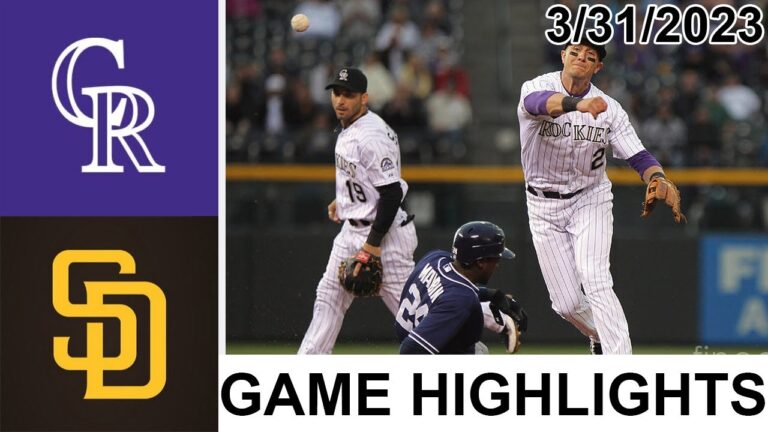 サンディエゴ パドレス vs コロラド ロッキーズ フル ゲーム ハイライト |  MLB開幕日 2023年3月31日