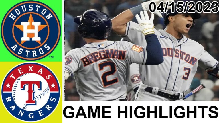 テキサス レンジャーズ VS ヒューストン アストロズ ゲームのハイライト |  MLB トゥデイ 2023 年 4 月 15 日 |  MLB 2023