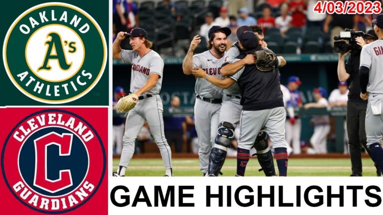 オークランド アスレチックス vs クリーブランド ガーディアンズ フルゲーム ハイライト |  MLBトゥデイ2023年4月3日 |  MLB 2023