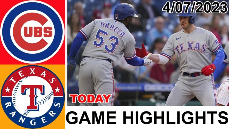シカゴ カブス vs テキサス レンジャーズ フル ゲーム ハイライト |  MLB トゥデイ 2023 年 4 月 7 日 |  MLB 2023