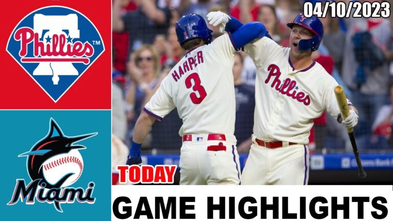 フィラデルフィア フィリーズ vs マイアミ マーリンズ フル ゲーム ハイライト |  MLB トゥデイ 2023 年 4 月 10 日 |  MLB 2023