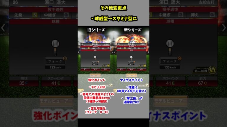 【プロスピA】変更点まとめ　濱口遥大