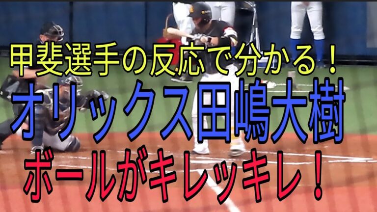 【オリックス田嶋大樹】甲斐選手との対戦でキレッキレの球を投げる！