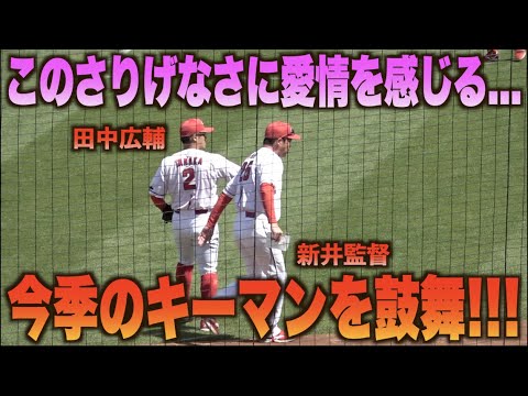 一瞬の気遣いに感動！田中広輔をさりげなく鼓舞する新井貴浩監督！#広島#カープ#横浜#DeNA#ベイスターズ