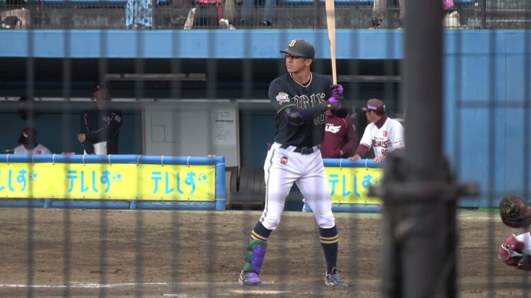 オリックスバファローズ 石岡諒太選手 代打 第1打席 セカンドゴロ 2023/3/15 草薙球場 VS 東北楽天ゴールデンイーグルス