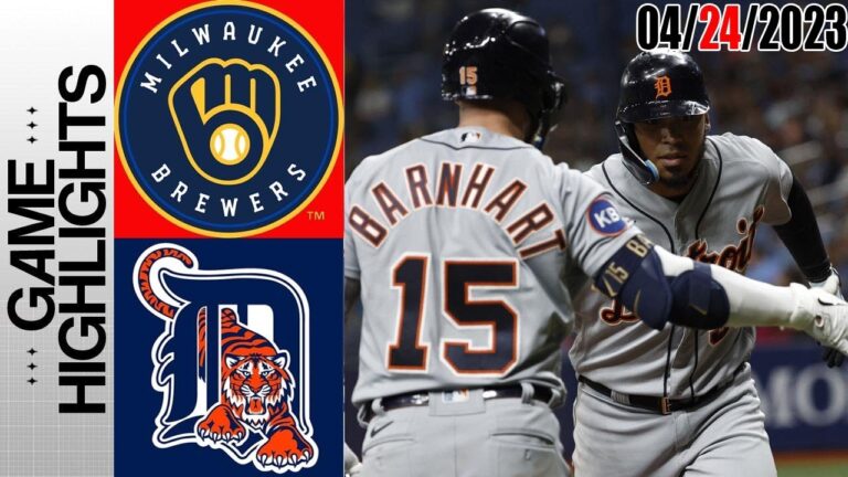 ミルウォーキー ブルワーズ vs デトロイト タイガース フル ゲーム ハイライト |  MLB トゥデイ 2023 年 4 月 24 日 |  MLB 2023