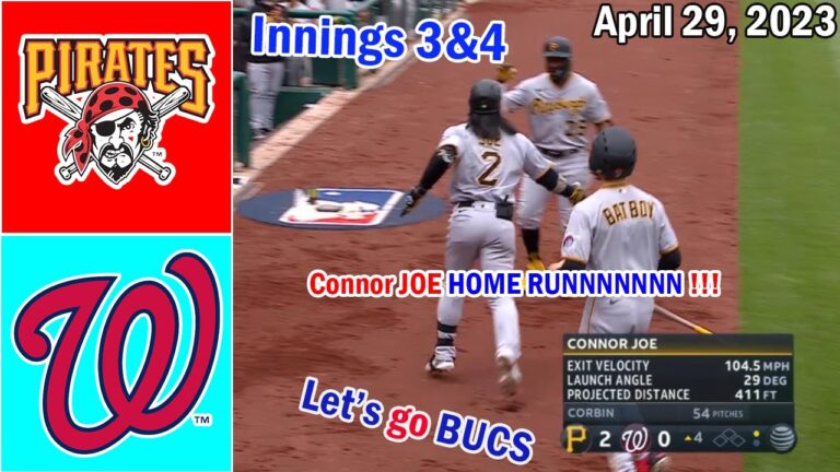 ピッツバーグ・パイレーツ vs ワシントン・ナショナルズ (イニング 3&4 ) 2023 年 4 月 29 日 |  MLB ハイライト 2023