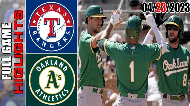 テキサス レンジャーズ vs オークランド アスレチックス フル ゲーム ハイライト |  MLB トゥデイ 2023 年 4 月 23 日 |  MLB 2023