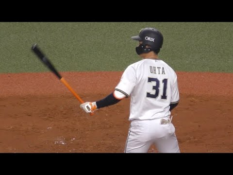 【オリックス】同点タイムリーヒットを放つ太田椋選手 2023年4月29日 ロッテ戦