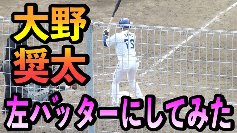 大野奨太　左バッターにしてみた