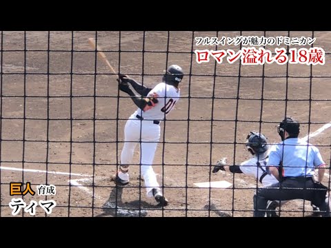 ティマ (巨人) フルスイングが魅力のドミニカンは18歳！ロマン溢れる育成外野手