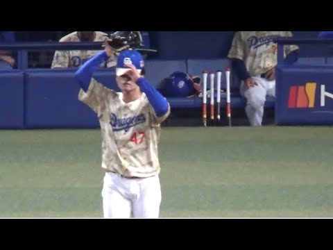 7回砂田 毅樹vsベイスターズ打線　移籍後支配下初打席西巻賢二のユニ背番号129のまま出場　大島ナイスキャッチ