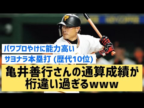 亀井善行さんの通算成績が桁違い過ぎるwww【なんJ反応】
