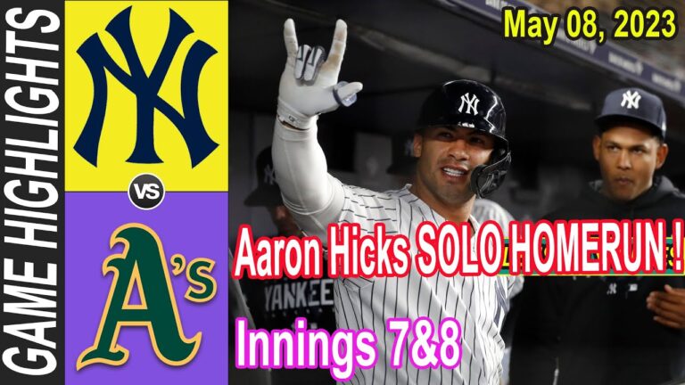 2023 年 5 月 8 日 | ニューヨーク ヤンキース vs オークランド アスレチックス (イニング 7&8) ハイライト MLB ハイライト 2023