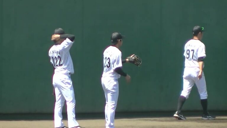 ロッテ試合前 谷川唯人や速水翔大のキャッチボール【イースタン 千葉ロッテマリーンズ対 読売ジャイアンツ2023年5月5日】
