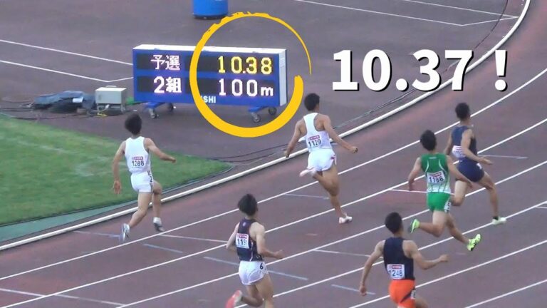 藤原寛人がPB更新！予選 U20 男子100m 日本選手権陸上2022