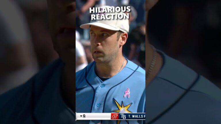 The pitcher's reaction is HILARIOUS