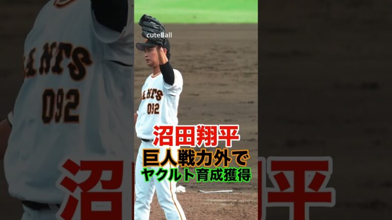 【巨人戦力外】ヤクルトが育成契約で獲得した元巨人 沼田翔平の投球！#shorts