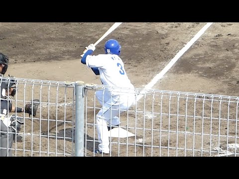 【一本足一筋】渡辺勝３回裏打席　2022年4月19日 中日ドラゴンズ対ソフトバンク プロ野球 2軍ファーム戦 ウエスタンリーグ ナゴヤ球場