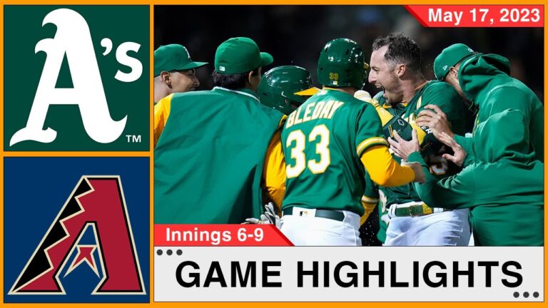 オークランド アスレチックス vs. アリゾナ ダイヤモンドバックス (5/17/23) 6-9 回試合ハイライト |  MLB ハイライト