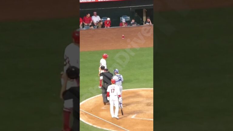 痛そう… 球審の急所にファウル直撃  大谷選手の声かけに笑顔になるペレス選手と球審  #shorts #大谷翔平 #shoheiohtani #エンゼルス #angels #現地映像 #mlb