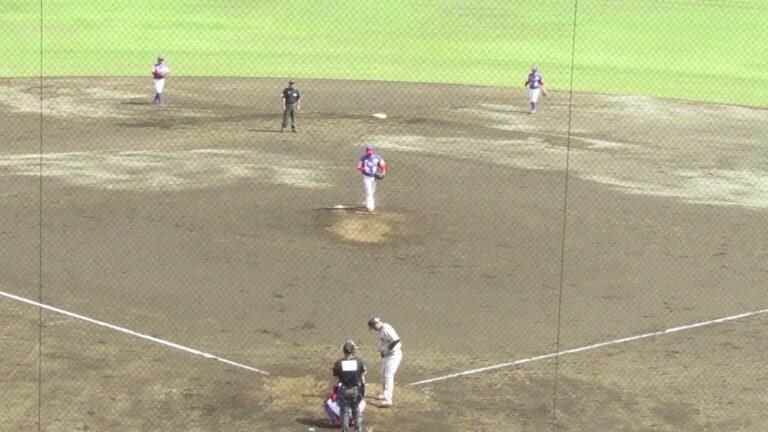 前田研輝ランナー1塁もセンターフライに倒れる打席2023年4月16日  埼玉武蔵ヒートベアーズ対 読売ジャイアンツ