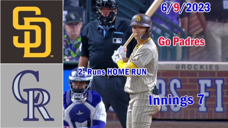サンディエゴ・パドレス vs コロラド・ロッキーズ [Innings 7] 2023 年 6 月 9 日 |  MLB ハイライト |  MLB 2023 シーズン