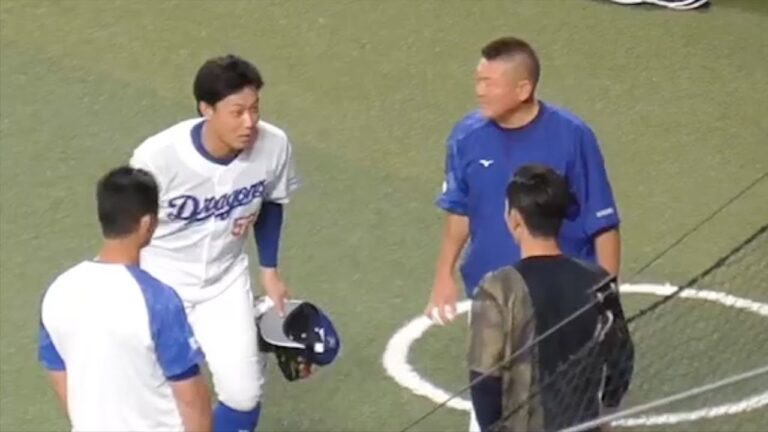 バファローズスコアラーになった松井雅人さん！大学の後輩加藤翔平もご挨拶　かつての仲間加藤匠馬も嬉しそう　中日ドラゴンズVSオリックス・バファローズ　2023.6.4