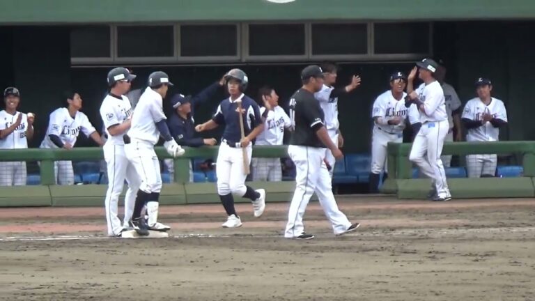 2023.6.4 西武ファーム 山野辺翔 タイムリーで1点を奪ったシーン