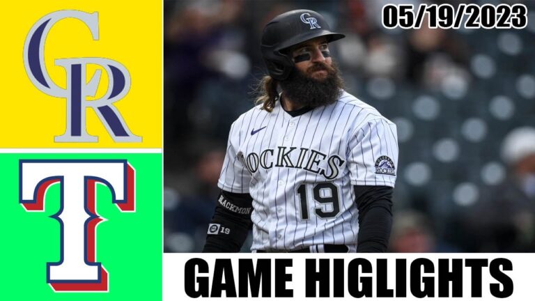 テキサス・レンジャーズ対コロラド・ロッキーズ試合ハイライト |  MLB トゥデー 2023 年 5 月 19 日 |  MLB 2023