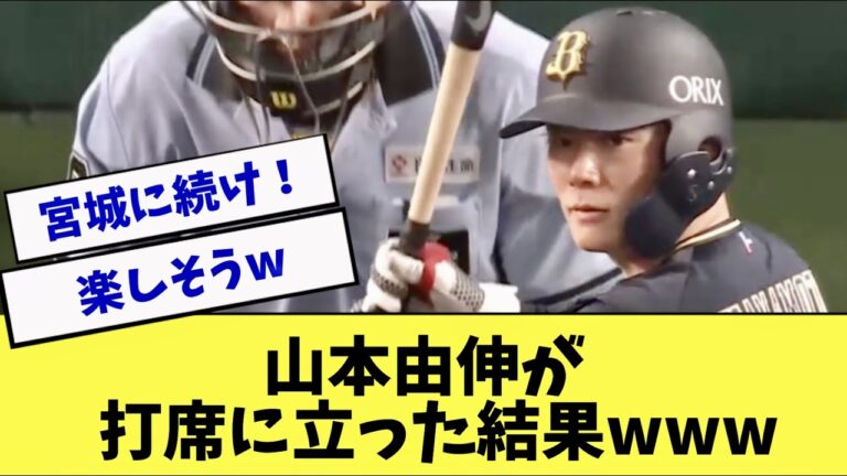 オリックス山本由伸が打席に立った結果www【2ch 5ch】【なんJ】