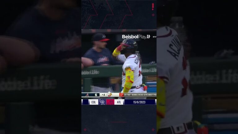 Ronald Acuña Jr. se sacrifica para sumar una más Video: IVC #mlb #rockies #braves #grandesligas