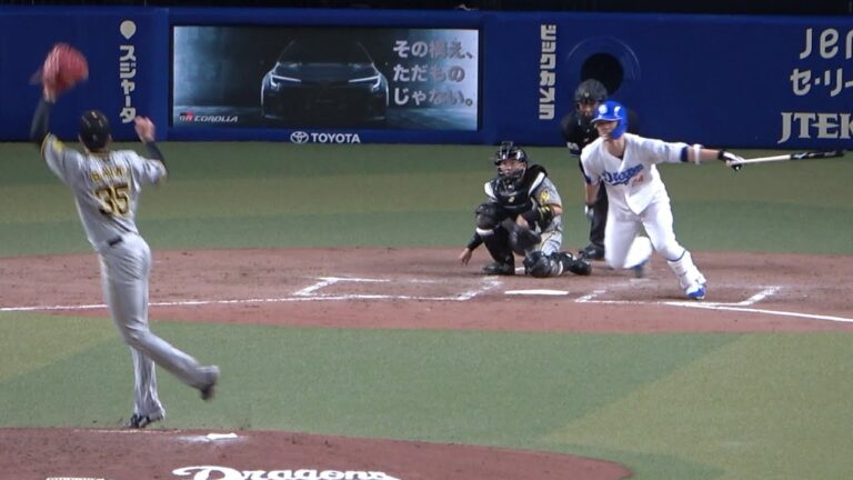 逆転のきっかけとなった福谷の全力疾走内野安打！ (2023/04/23)