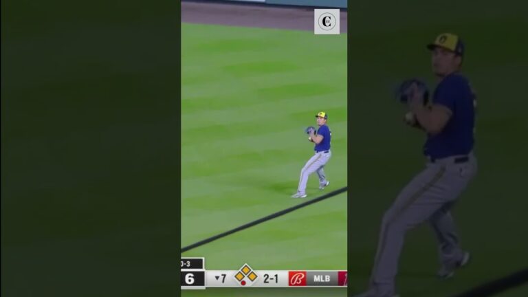 MLB / Brewers RF Tyrone Taylor Throws OUT Rockies Runner at Home! #shorts #mlb #tyronetaylor #fyp