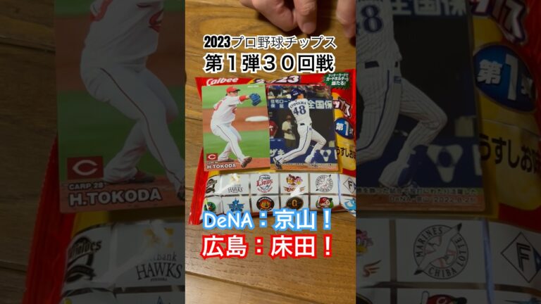 【2023プロ野球チップス第1弾】京山将弥・床田寛樹【開封・買ってみた】横浜DeNAベイスターズ・広島カープ #shorts
