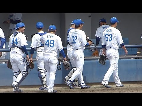 【２軍】円陣後の中日ナイン（2023年4月18日）