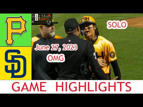 パドレス対パイレーツの試合ハイライト [TODAY] 2023 年 6 月 27 日 MLB シーズン 2023