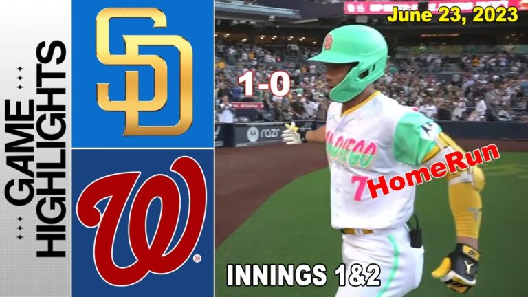 サンディエゴ・パドレス対ワシントン・ナショナルズ試合ハイライト、2023年6月23日 |  MLB シーズン 2023