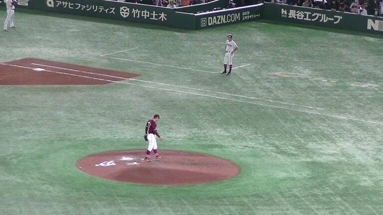 ランナー三塁のピンチ津留﨑 大成が梶谷隆幸と対決【読売ジャイアンツ対 楽天イーグルス2023年6月16日】